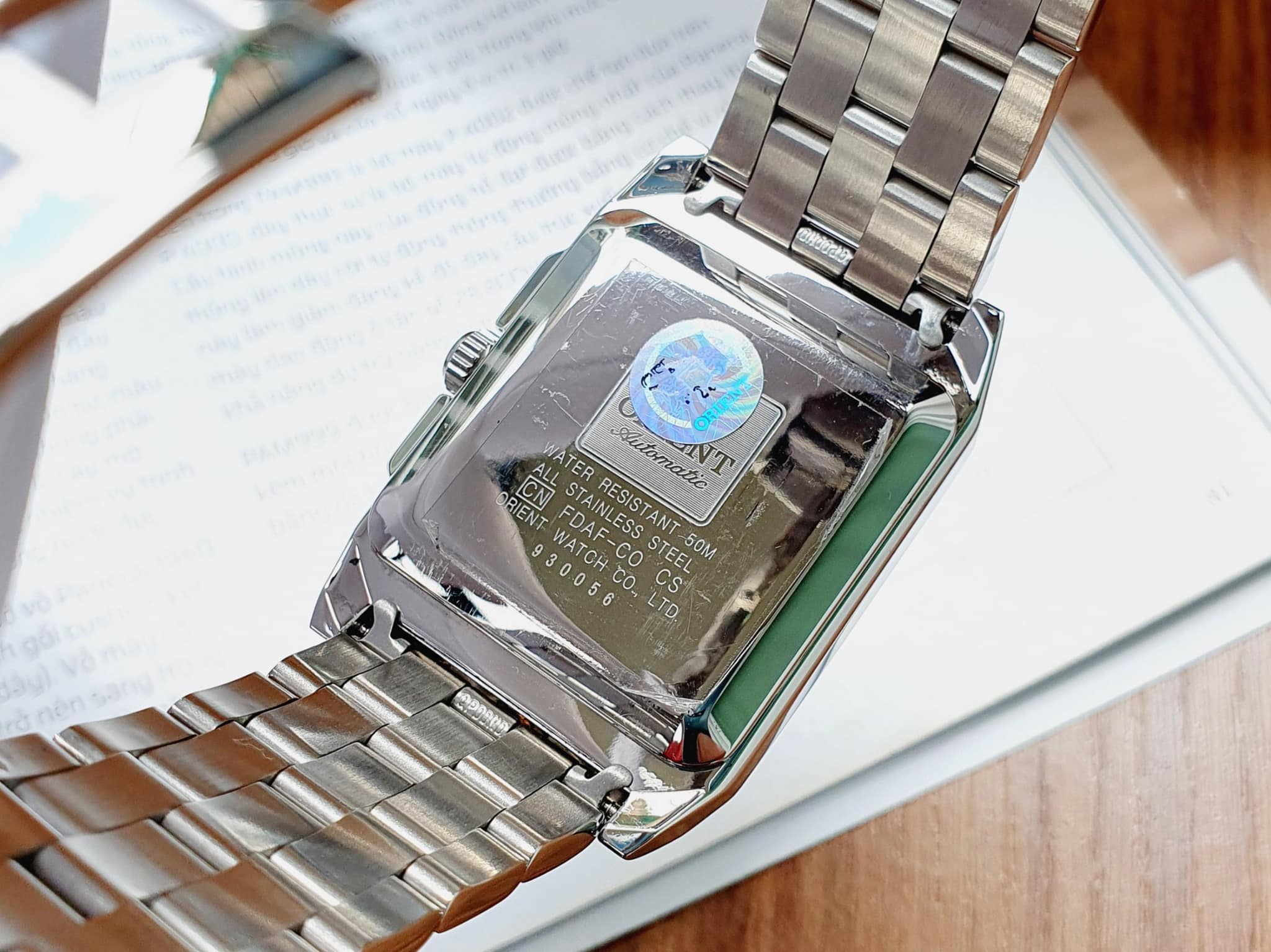 Đồng hồ nam mặt vuông Orient Automatic CFDAF002B - Cực độc đáo và lạ mắt