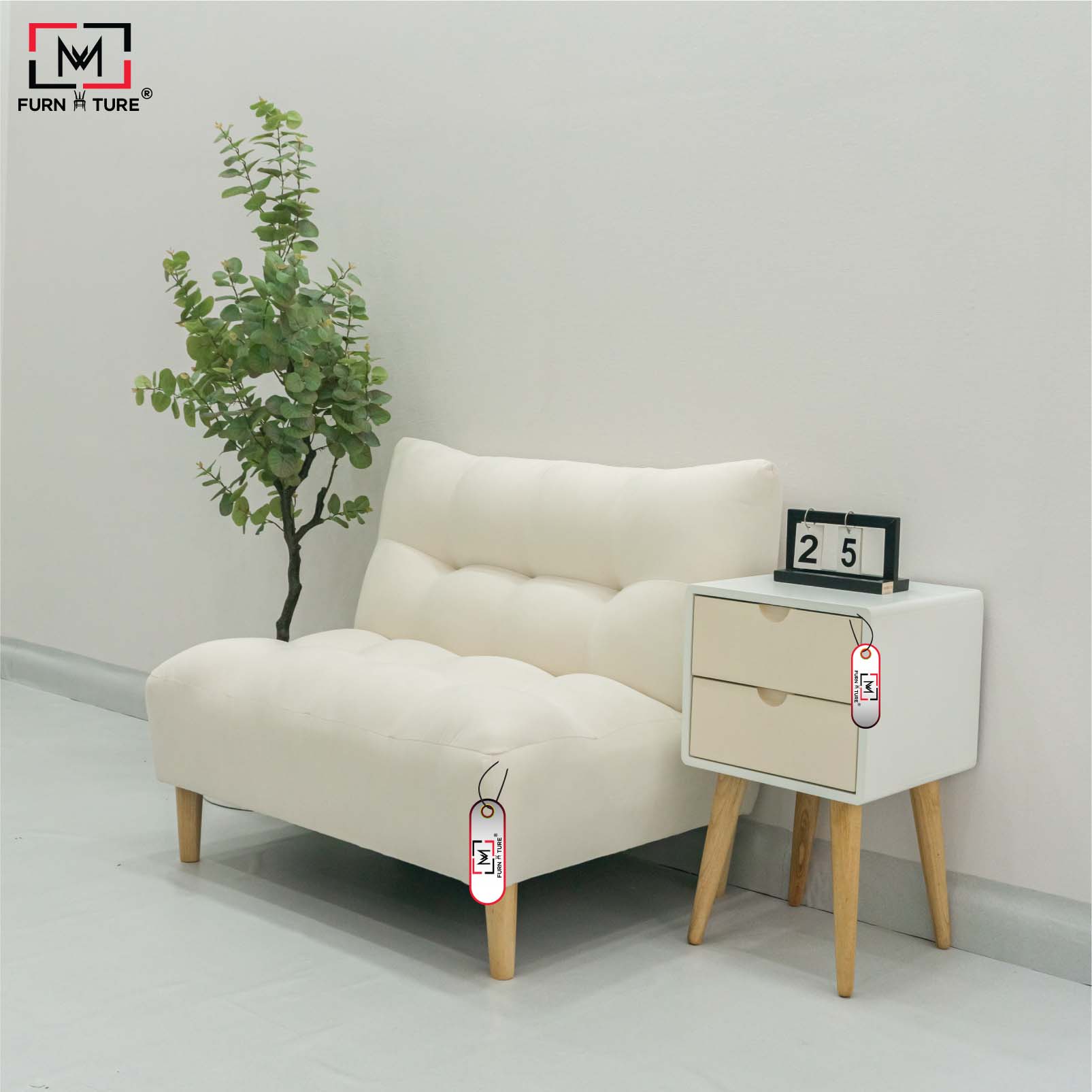 Sofa mini phong cách kiểu hàn phù hợp decor trang trí