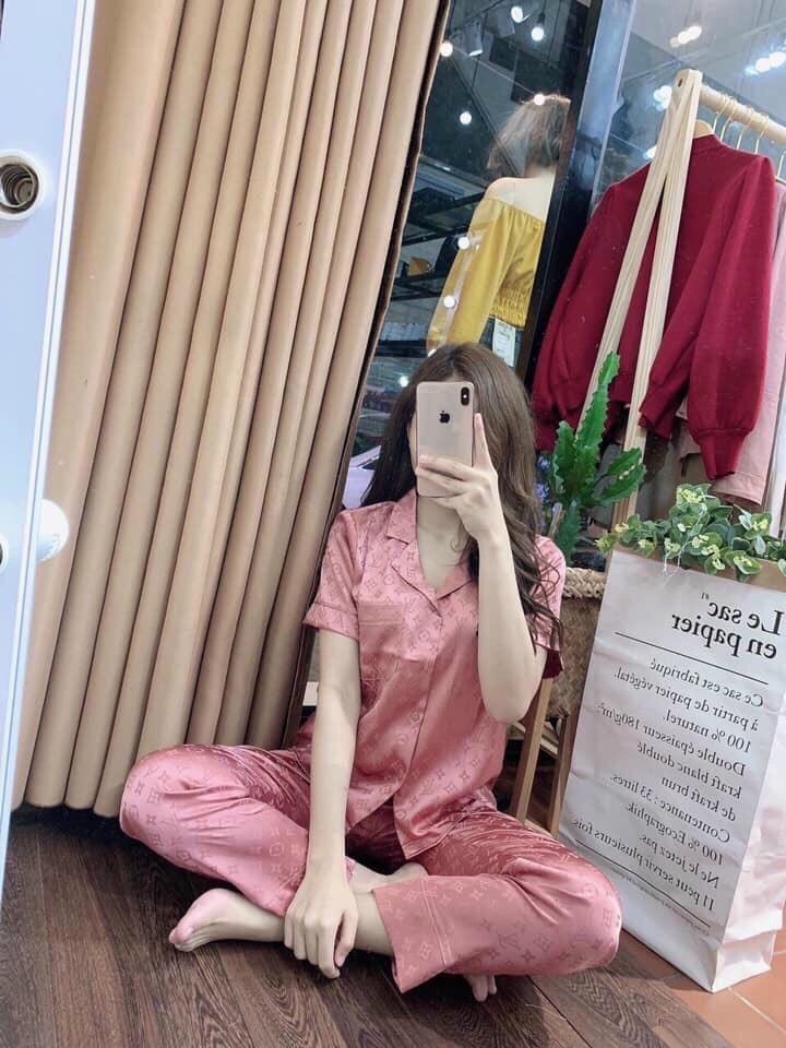 BỘ LỤA SATIN ÁO CỘC QUẦN DÀI, BỘ ĐỒ SAU SINH