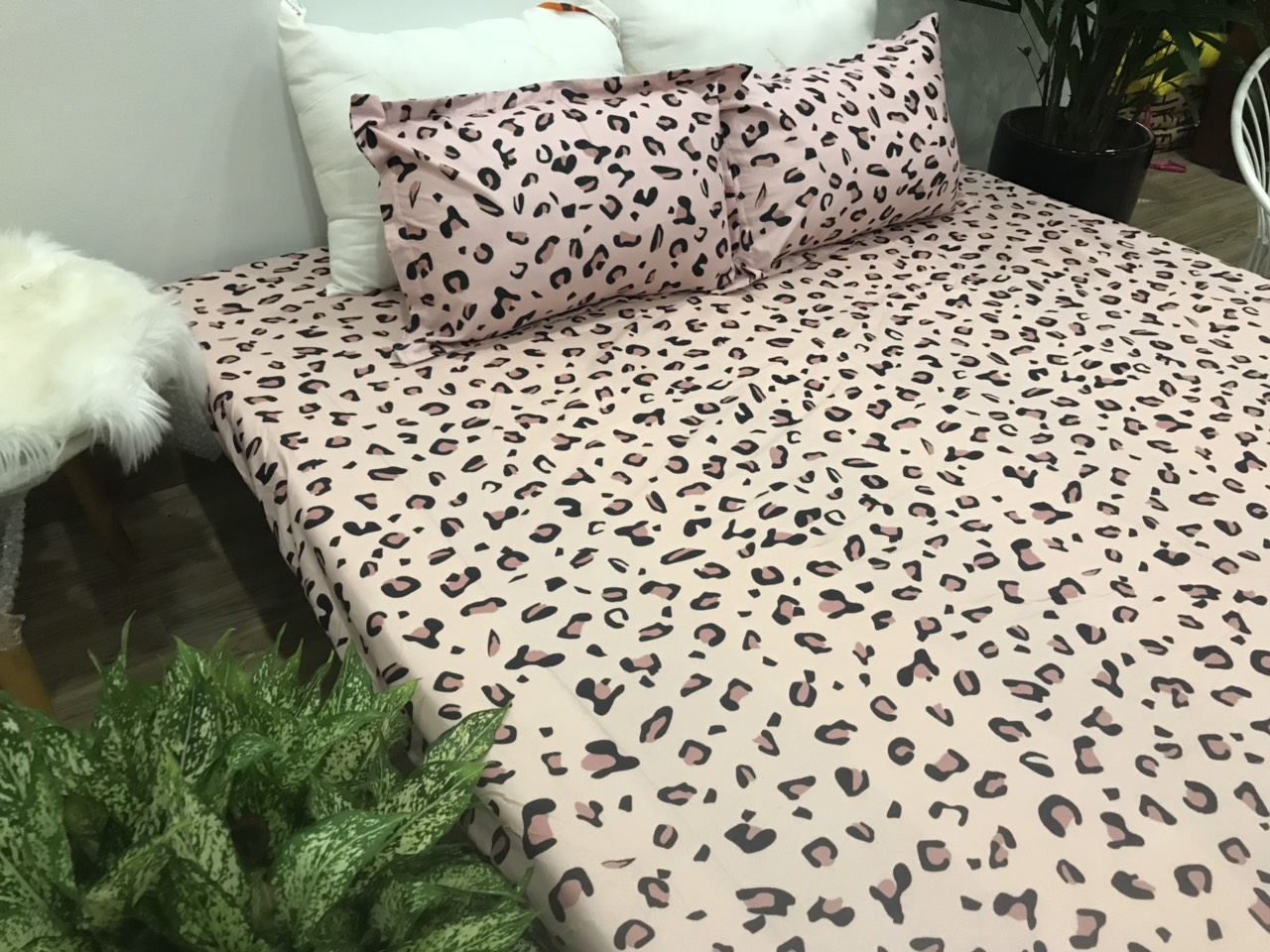 Bộ Chăn Ga Gối Cotton Poly Mẫu Vằn Báo Họa Tiết Cực Đẹp, Chất Liệu Cotton Poly Siêu Mềm Mịn, Thấm Hút Mồ Hôi, Không Phai Màu, Có Thể Giặt Máy