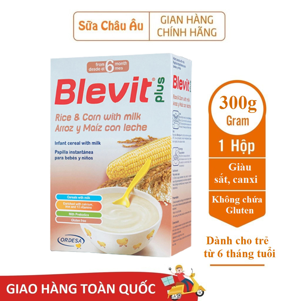 Bột ăn dặm Blevit plus Gạo Bắp Sữa 300g