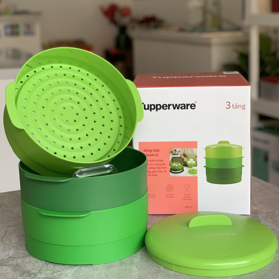Xửng Hấp 2 Tầng/3 Tầng Tupperware Steam It - Tupperware Mall Chợ Lớn