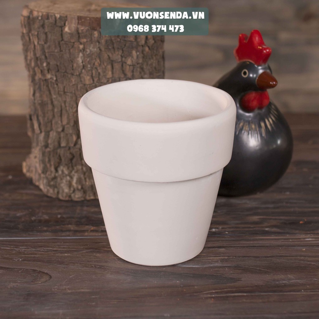Chậu đất nung 11x11cm - Chậu trồng sen đá