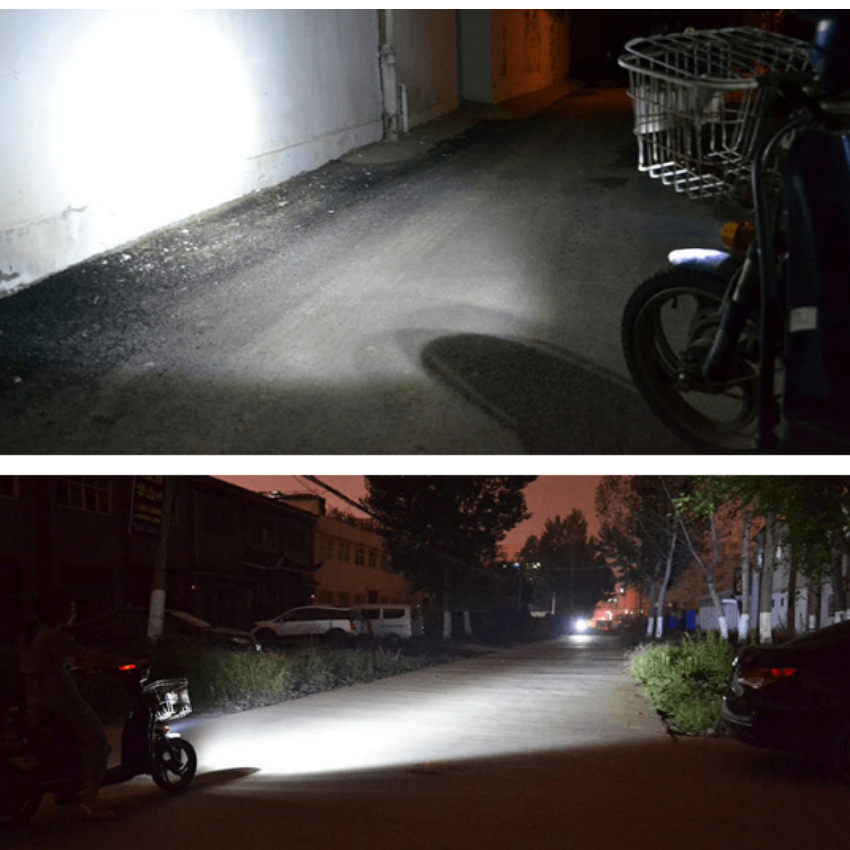 Đèn pha trợ sáng 4 LED siêu sáng dành cho xe mô tô(Đen)