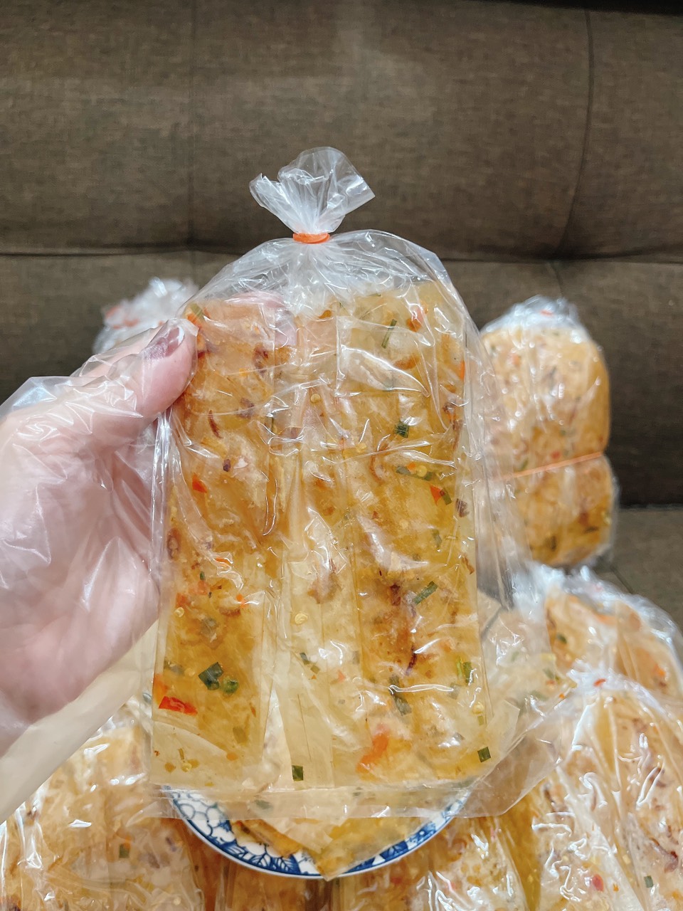 Bánh Tráng Chay Cuộn Hành Phi 10 bịch