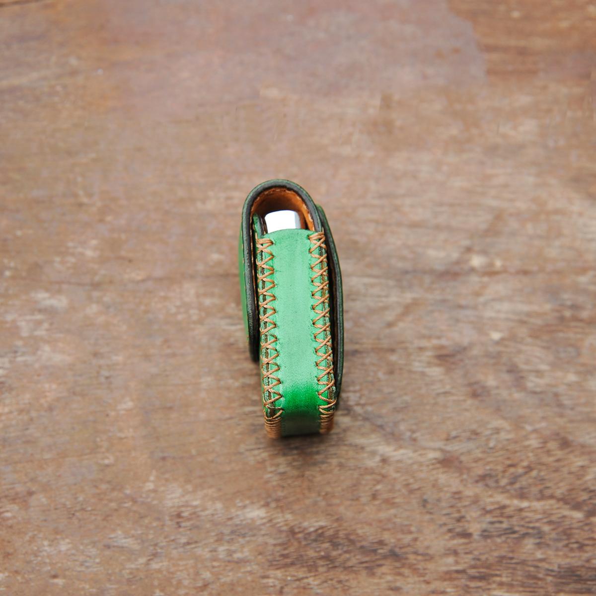 Bao da đựng bật lửa zippo màu xanh- Bao da Mino Crafts VI351