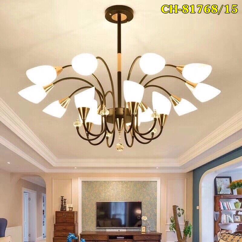 Đèn Chùm Hiện Đại 15 bóng (Tặng Kèm Bóng LED Cao Cấp)