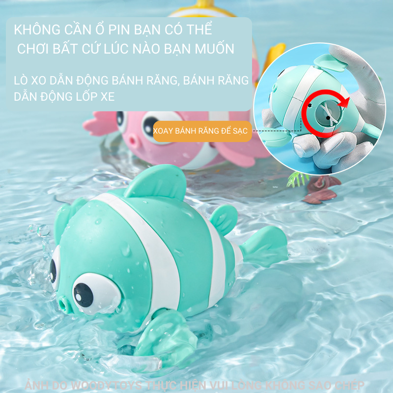 Đồ chơi nhà tắm Cá Hề vặn cót đáng yêu cho bé