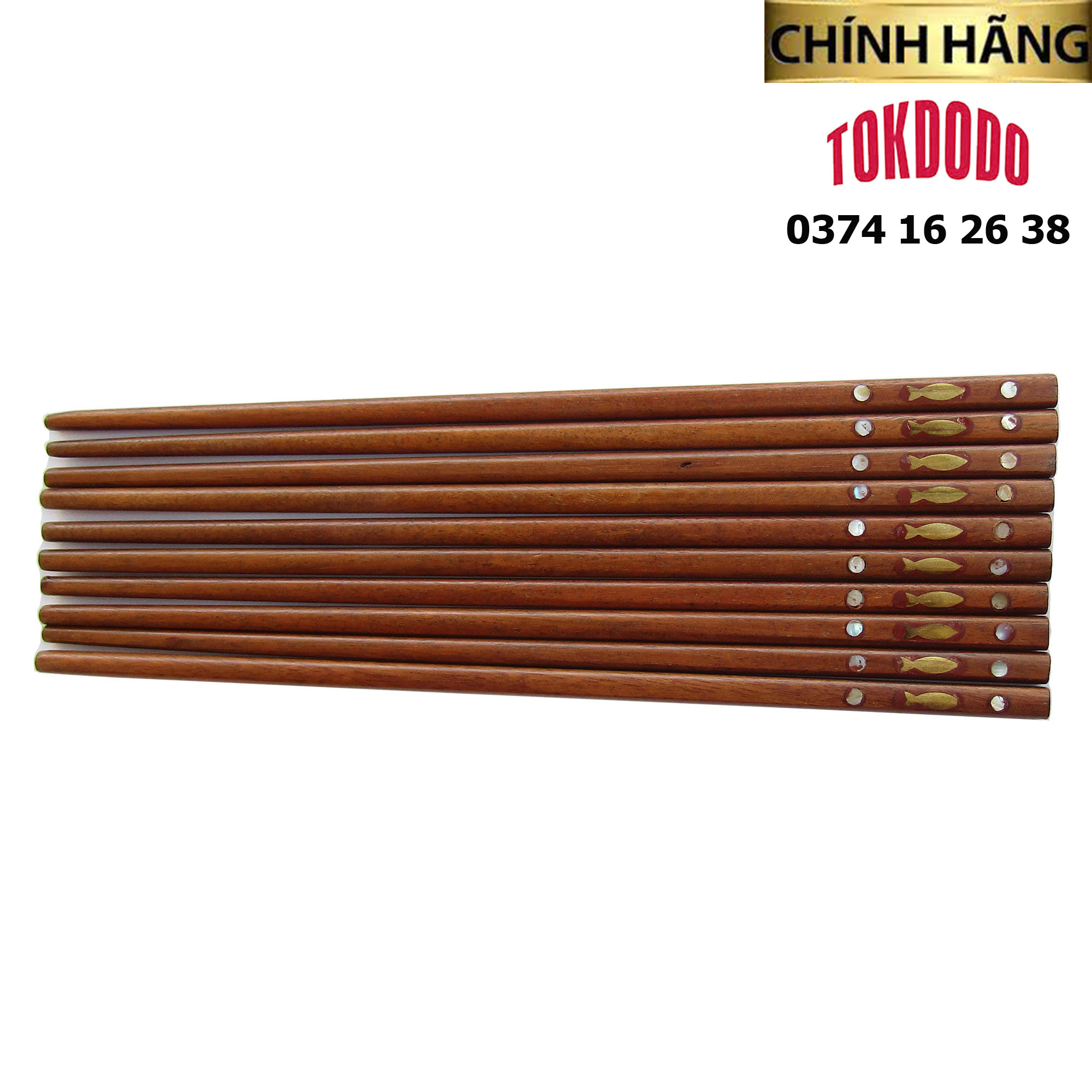 Bộ 10 Đôi Đũa Gỗ Cao Cấp TOKDODO