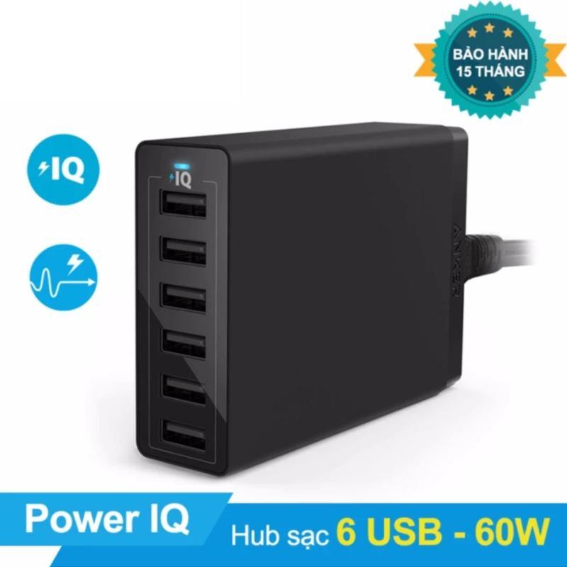 Giá Sạc ANKER PowerPort 6 cổng 60w có PowerIQ
