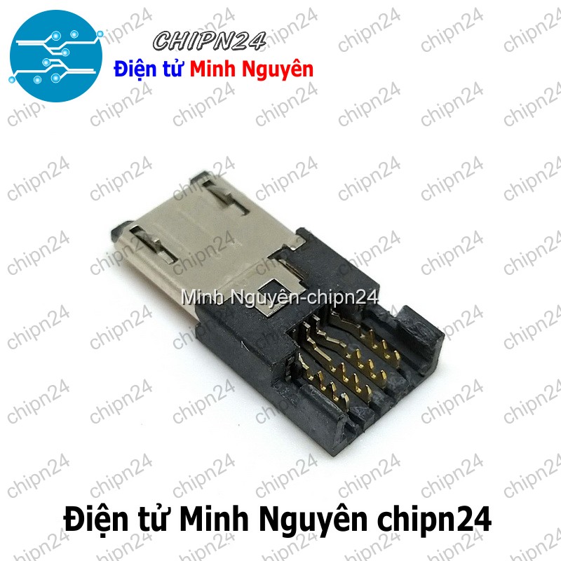 [2 cái] (K152) Đầu+Vỏ nhựa Micro USB V2 Trắng (Đầu Jack USB hàn dây) - HH005822