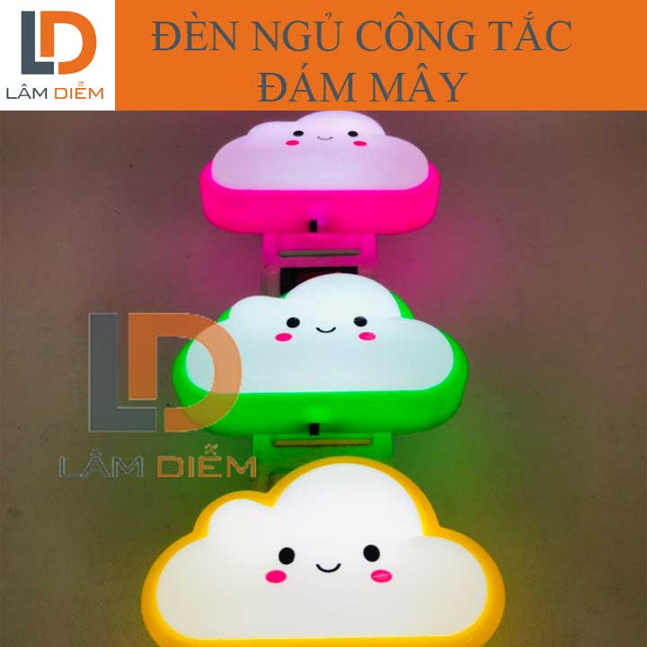 Đèn ngủ công tắc hình đám mây siêu dễ thương