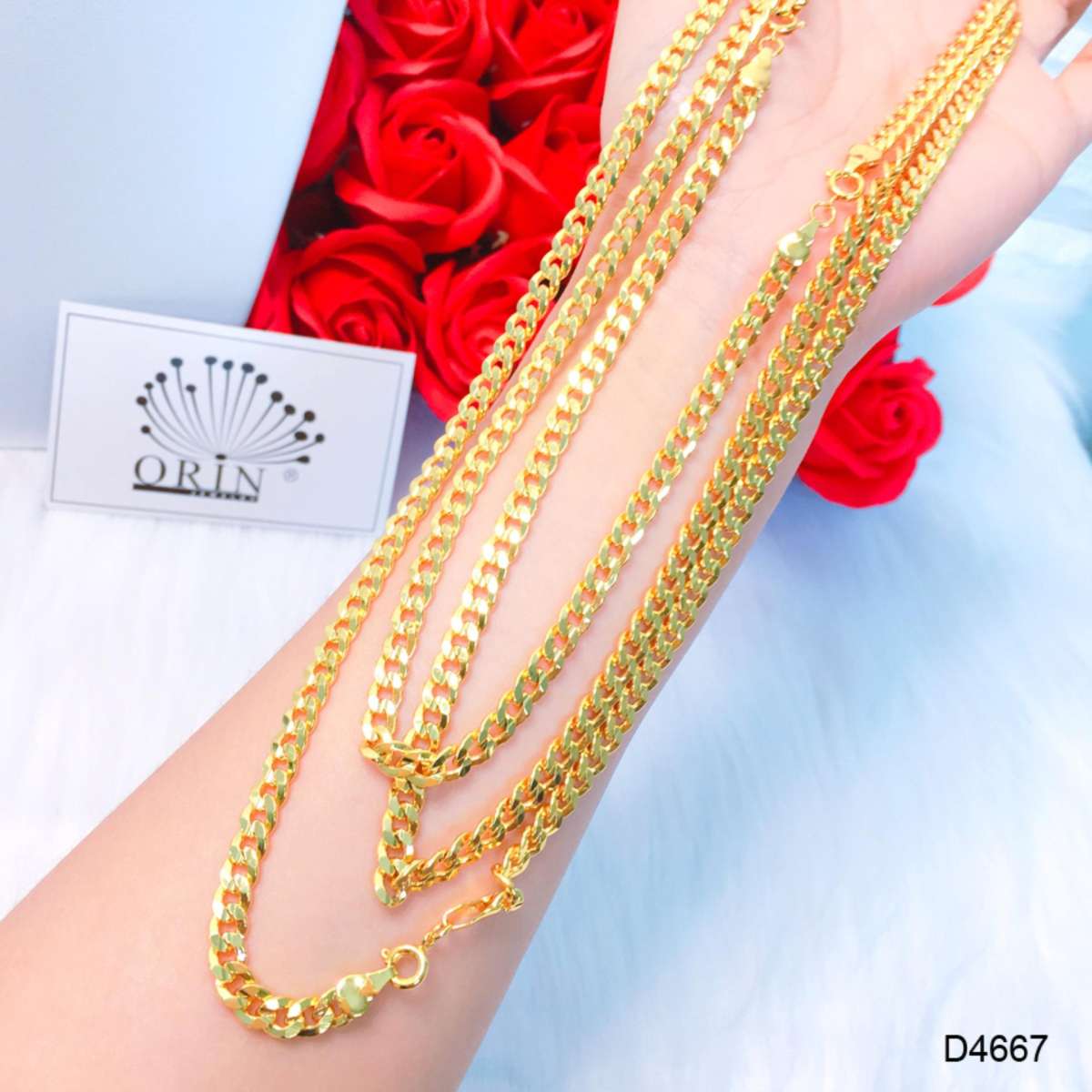 Dây chuyền, dây đeo cổ , dây chuyền nam, dây chuyền nữ phen lật bền màu thiết kế thời thượng