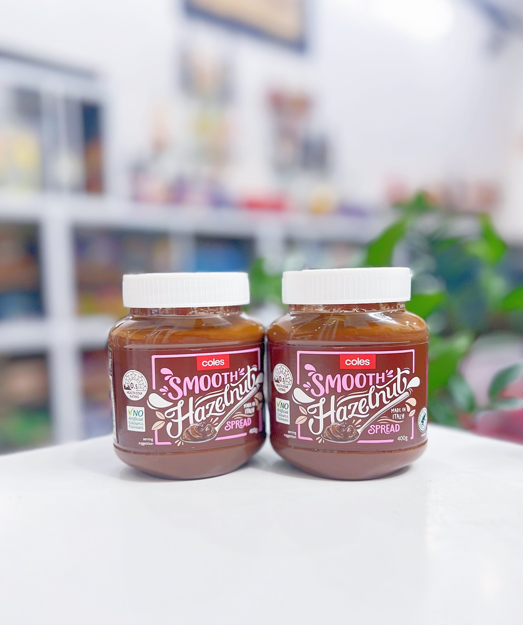 (Hàng Ý) Bơ hạt phỉ phết bánh mì Hazelnut Spread của nhãn hiệu Coles hủ 400GR