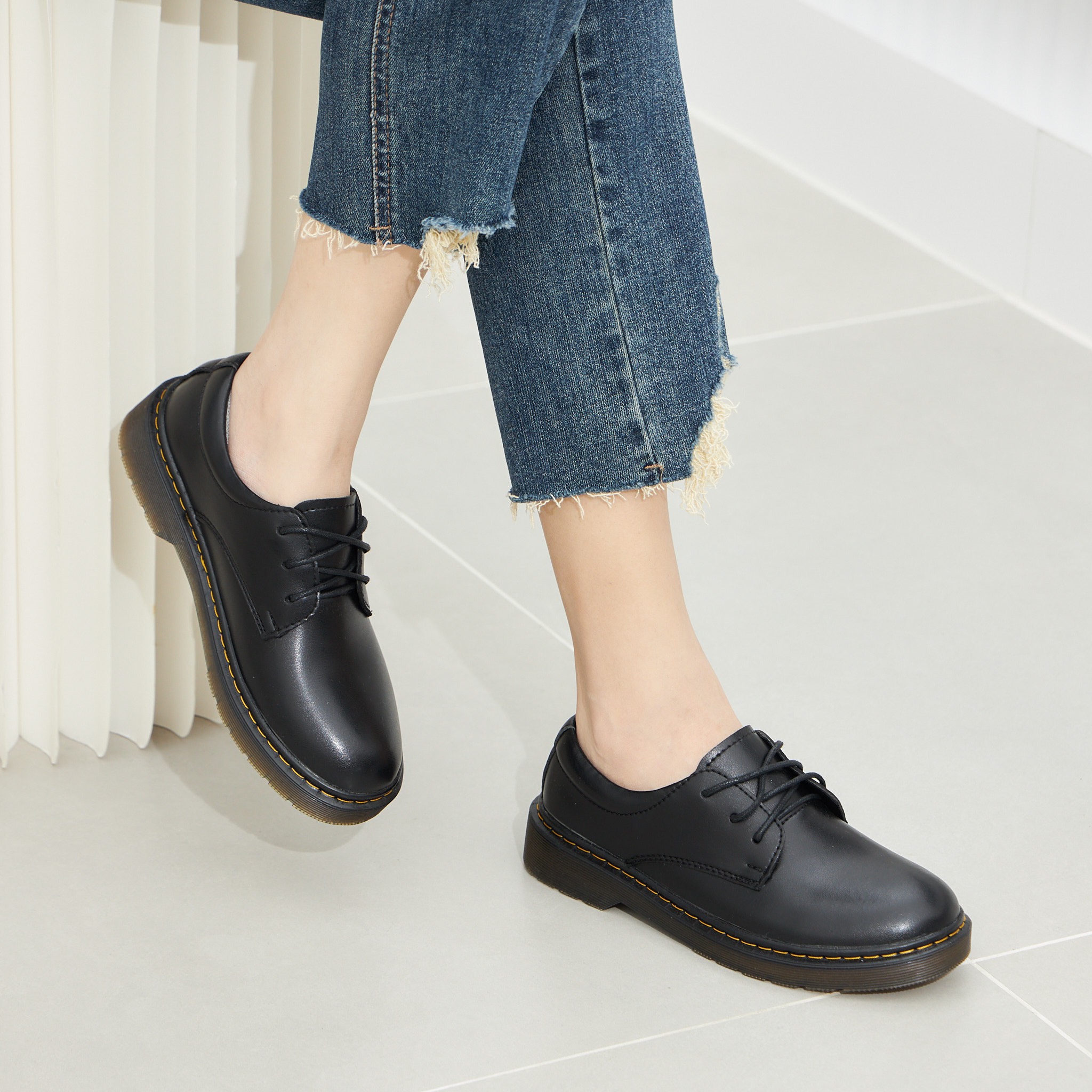 Giày oxford mwc 9637 - giày oxford chất liệu da kiểu dáng buộc dây basic