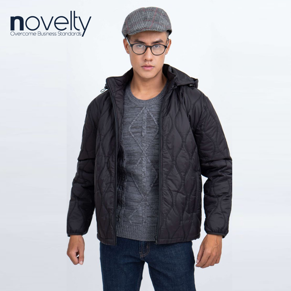 Áo jacket nam novelty 03 lớp màu đen 1806273