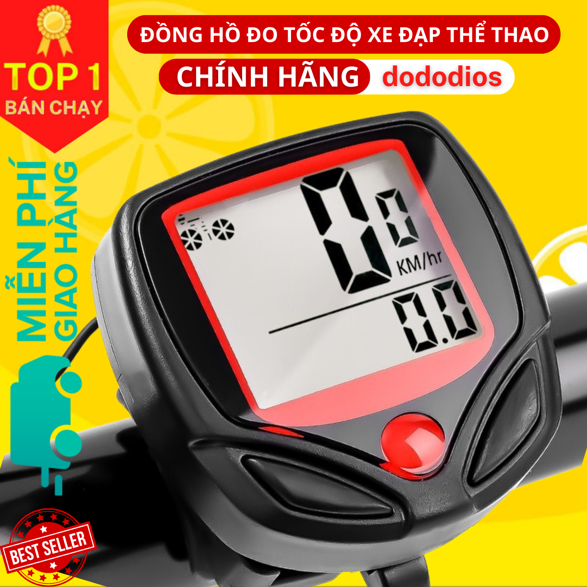 Đồng hồ đo tốc độ xe đạp thể thao có dây