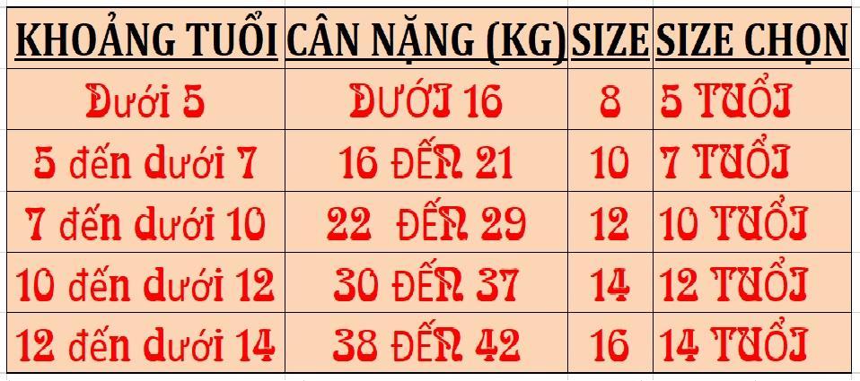 áo khoác trẻ em từ 5 đến 14 tuổi M887