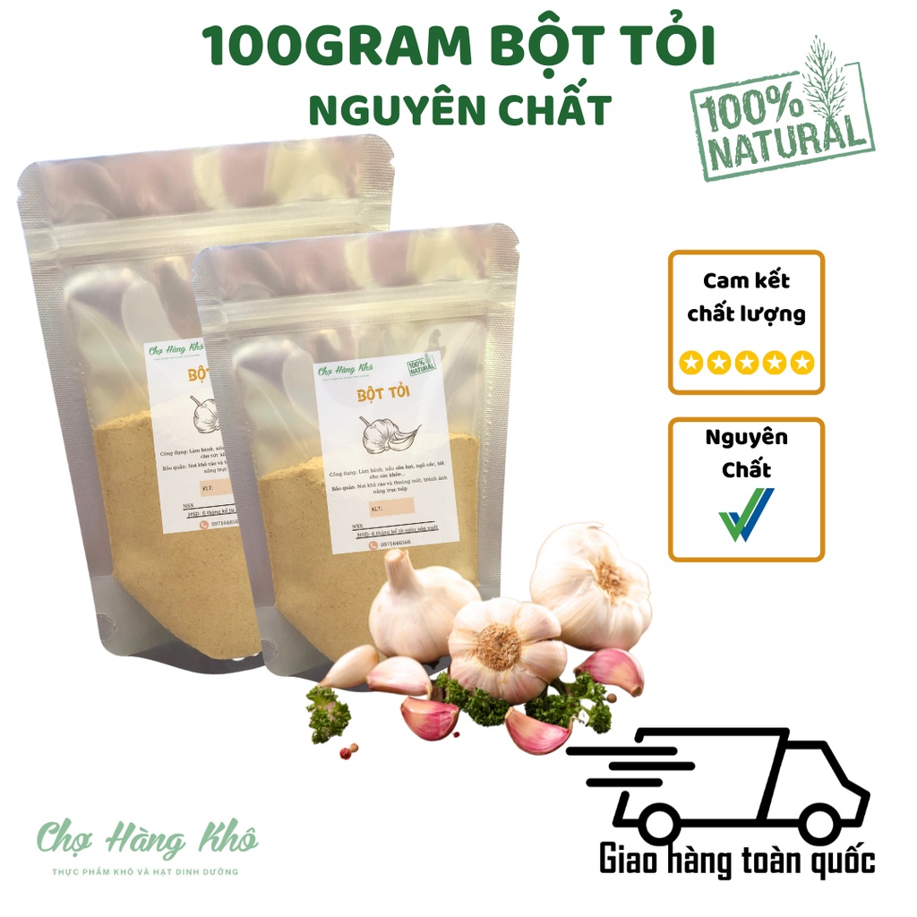 50gram Bột Tỏi Nguyên Chất