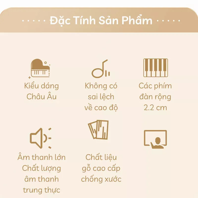 Đàn piano gỗ cao cấp cho Bé