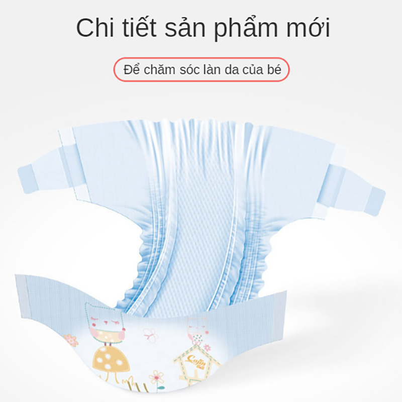 Tã/Bỉm dán siêu mỏng thấm gói siêu lớn S82 / M68 / L58 / XL50