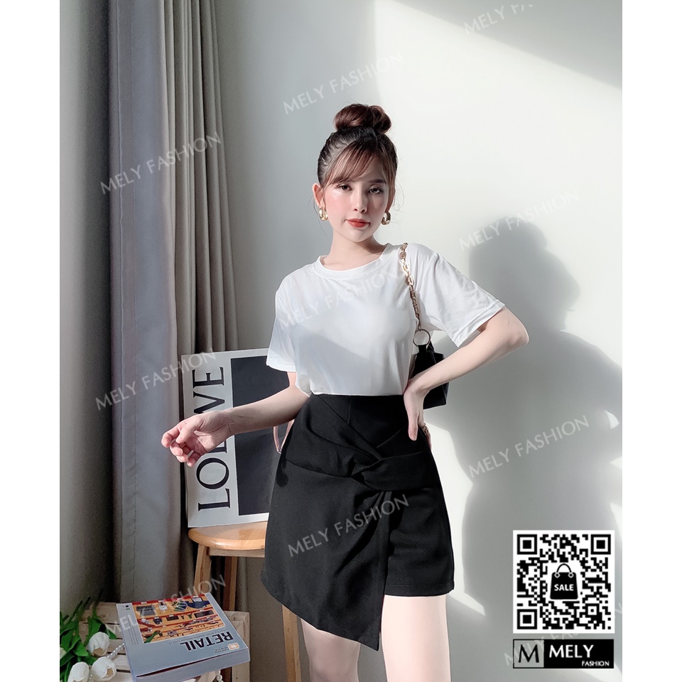 Quần giả váy chữ A ngắn cạp cao họa tiết xoắn eo giấu bụng vô cùng tôn dáng phong cách trẻ trung sang trọng CV13