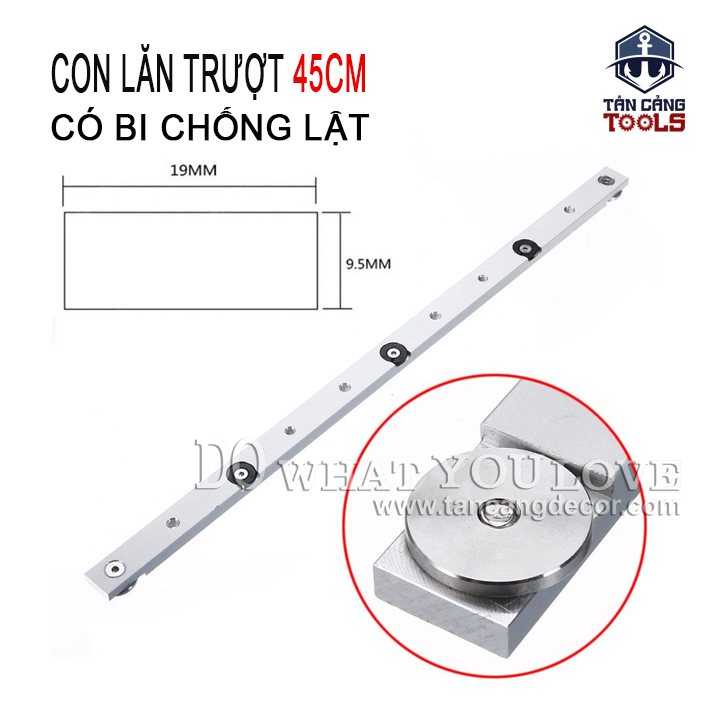 Con lăn trượt 45 cm có bi chống lật wnew