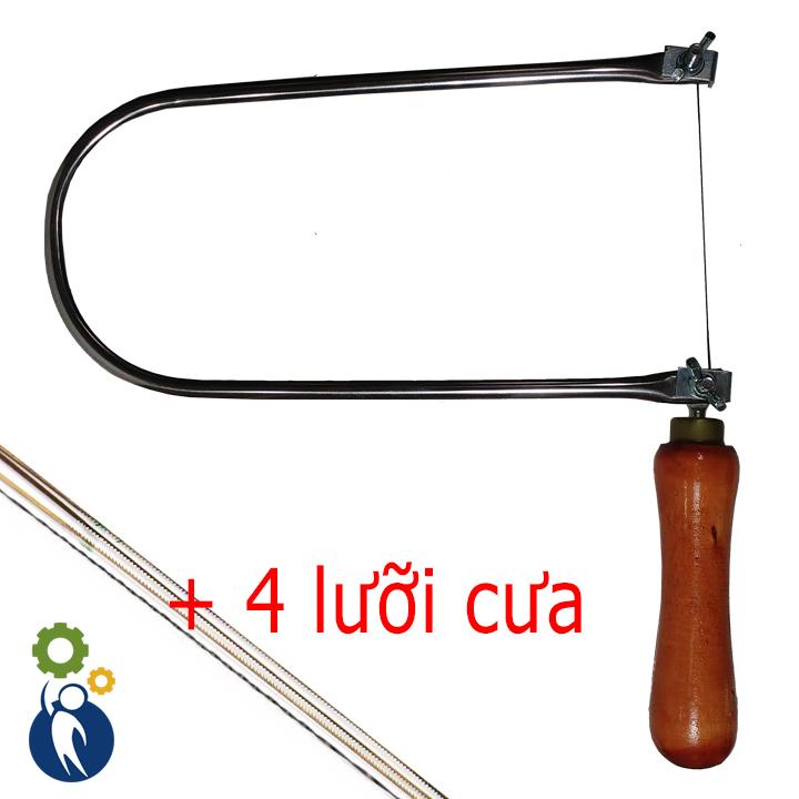 Combo Cưa Lọng Vừa + 4 Lưỡi Cưa Chỉ, tặng kèm thêm 1 lưỡi chỉ, tiện dụng thiết kế thủ công