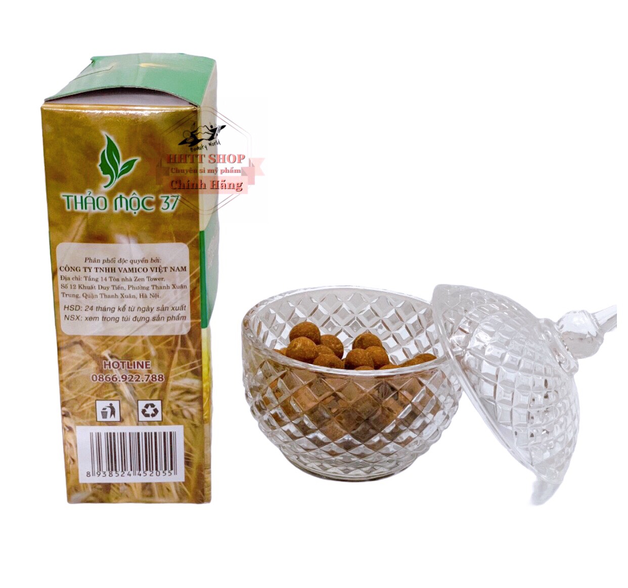 1 HỘP KẸO MẦM LÚA MẠCH GOLD THẢO MỘC 37 .