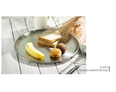 Đĩa Tròn Inox Hàn Quốc- 17cm