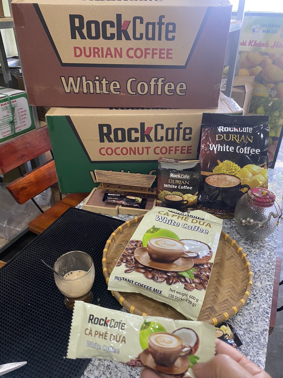 RockCafe - Cà phê dừa túi 600g(30 gói x 20g)