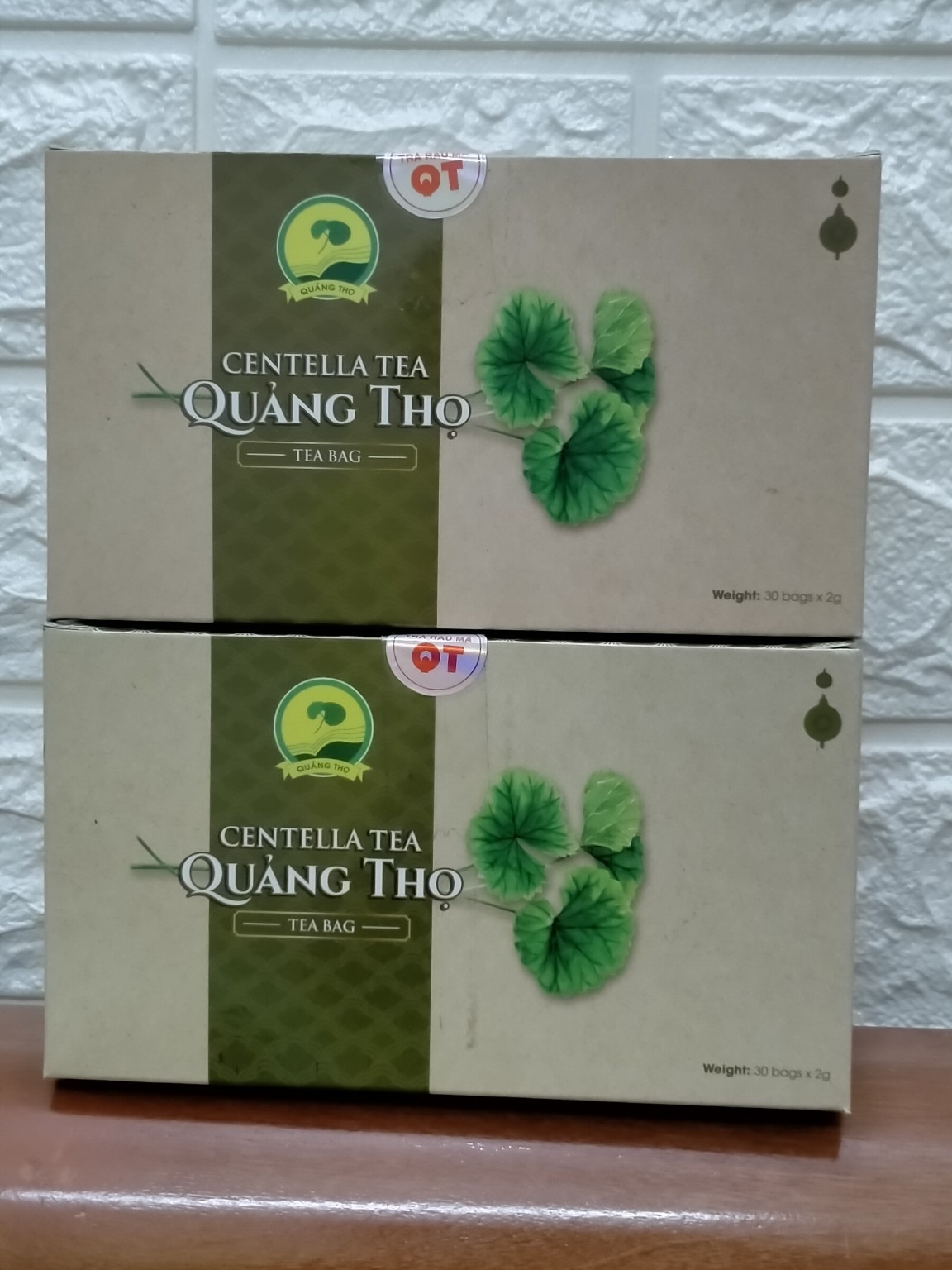 2 Trà rau má Quảng Thọ ( 2 hộp x 30 túi lọc x 2g ) , ĐẶC SẢN HUẾ
