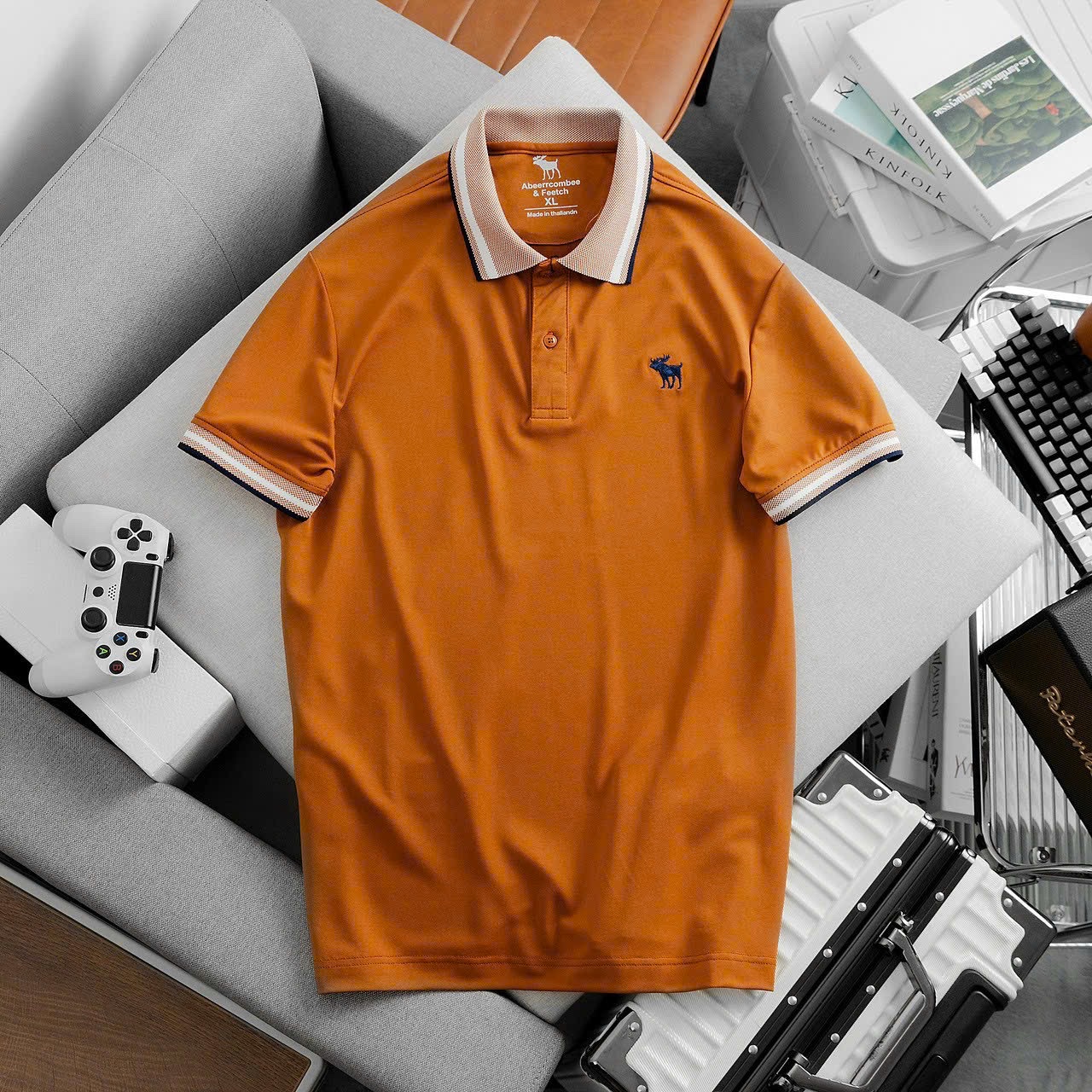 Áo Thun Nam Polo Vải Cá Sấu PoLy 4 Co Giãn 4 Chiều