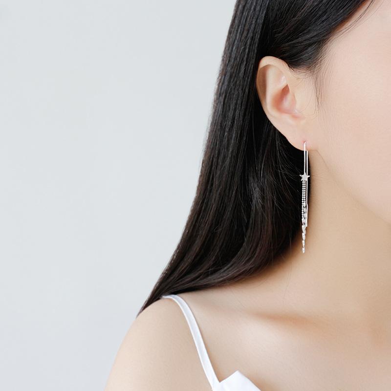Bông tai bạc ngôi sao