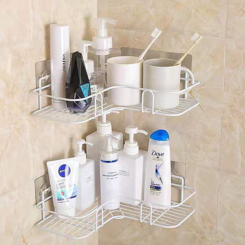 Kệ Góc treo Dán Góc Tường siêu chắc (kèm 2 miếng dán)