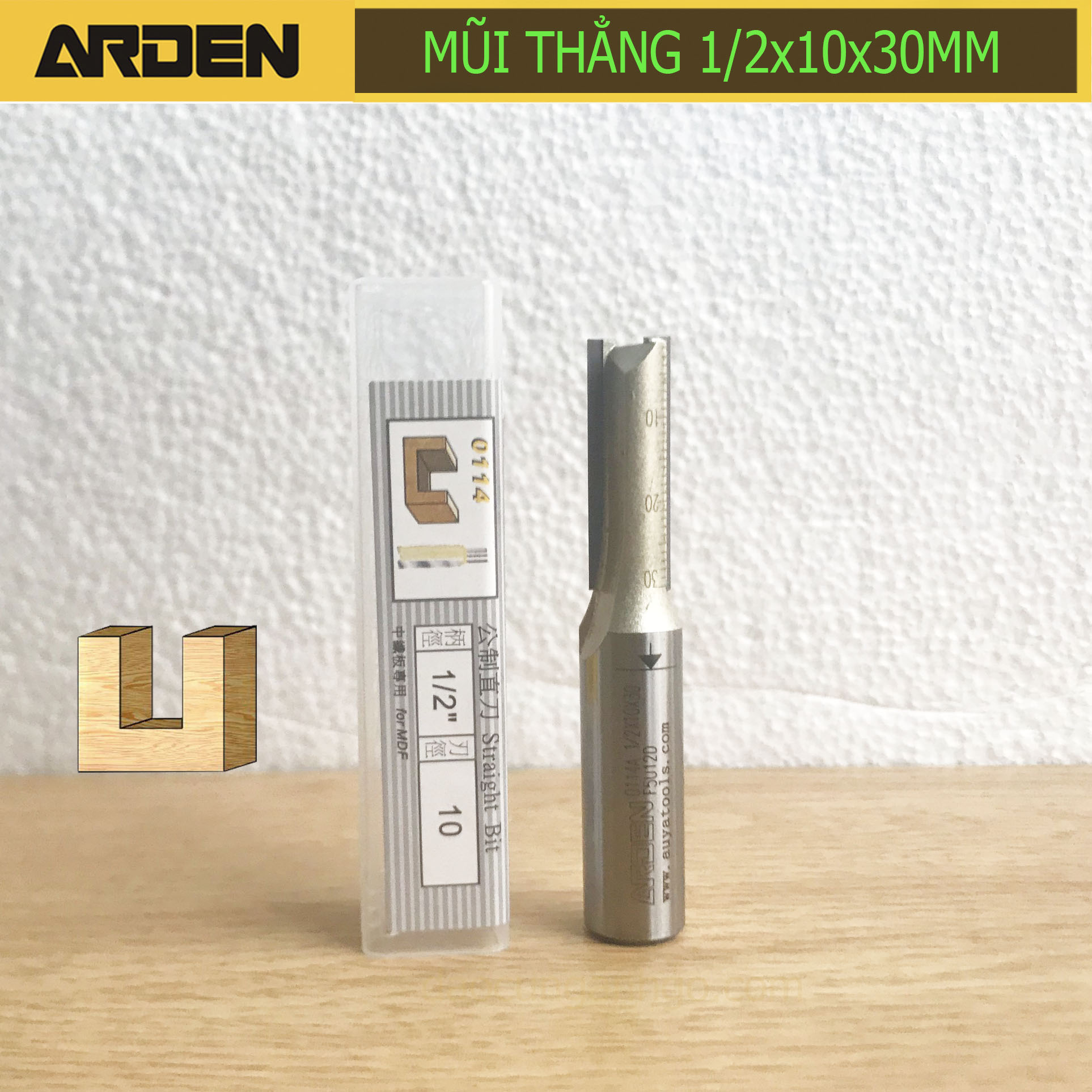[HCM]ARDEN - Mũi phay gỗ 6-12mm Cốt 12.7mm