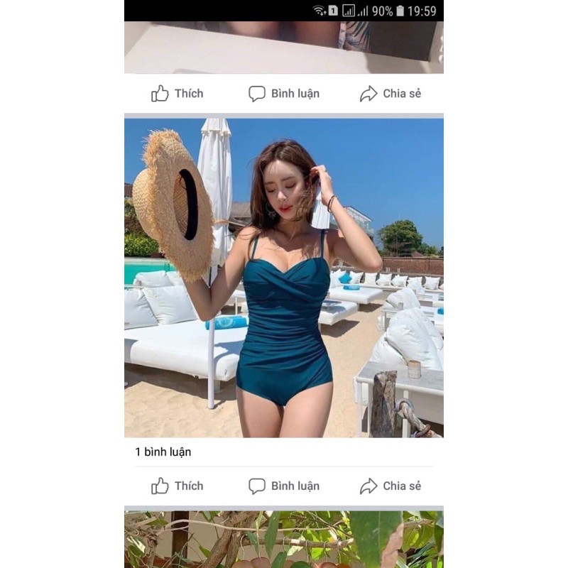 [HCM]Bikini liền mảnh nâng ngực nhúng che bụng