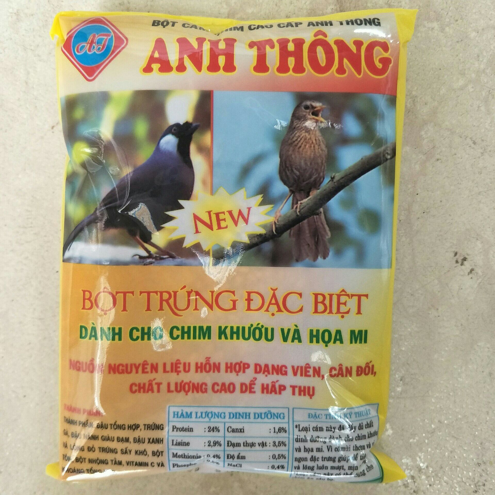 Cám cho chim khứu và hoạ mi Anh Thông (150g)
