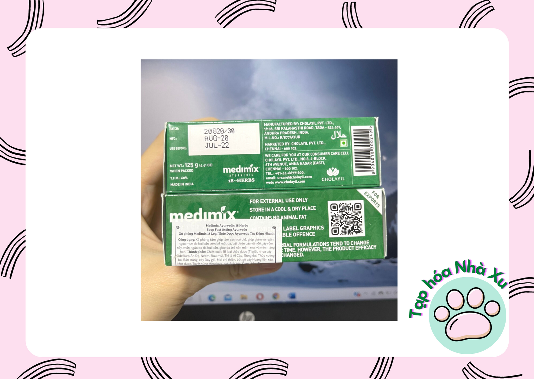 [CHÍNH HÃNG] Set 2 xà phòng Medimix 125gr 18 thảo dược