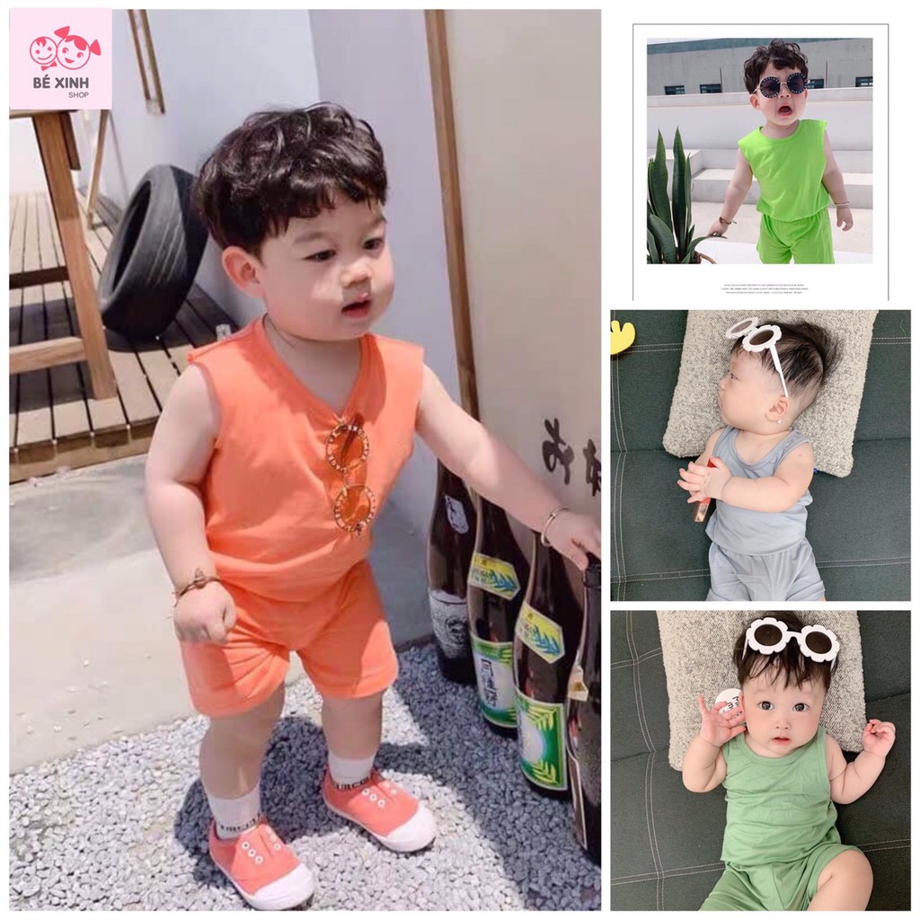 BỘ BA LỖ MINKY MOM BỘ BA LỖ CHO BÉ BA LỖ MINKY BA LỖ MẶC NHÀ CHO BÉ THUN LẠNH SÁT NÁCH MÙA HÈ