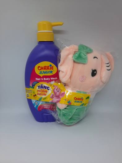 Mẫu Mới Tặng túi Voi Sữa Tắm Gội Toàn Thân Carrie Junior Hương cherry 700g