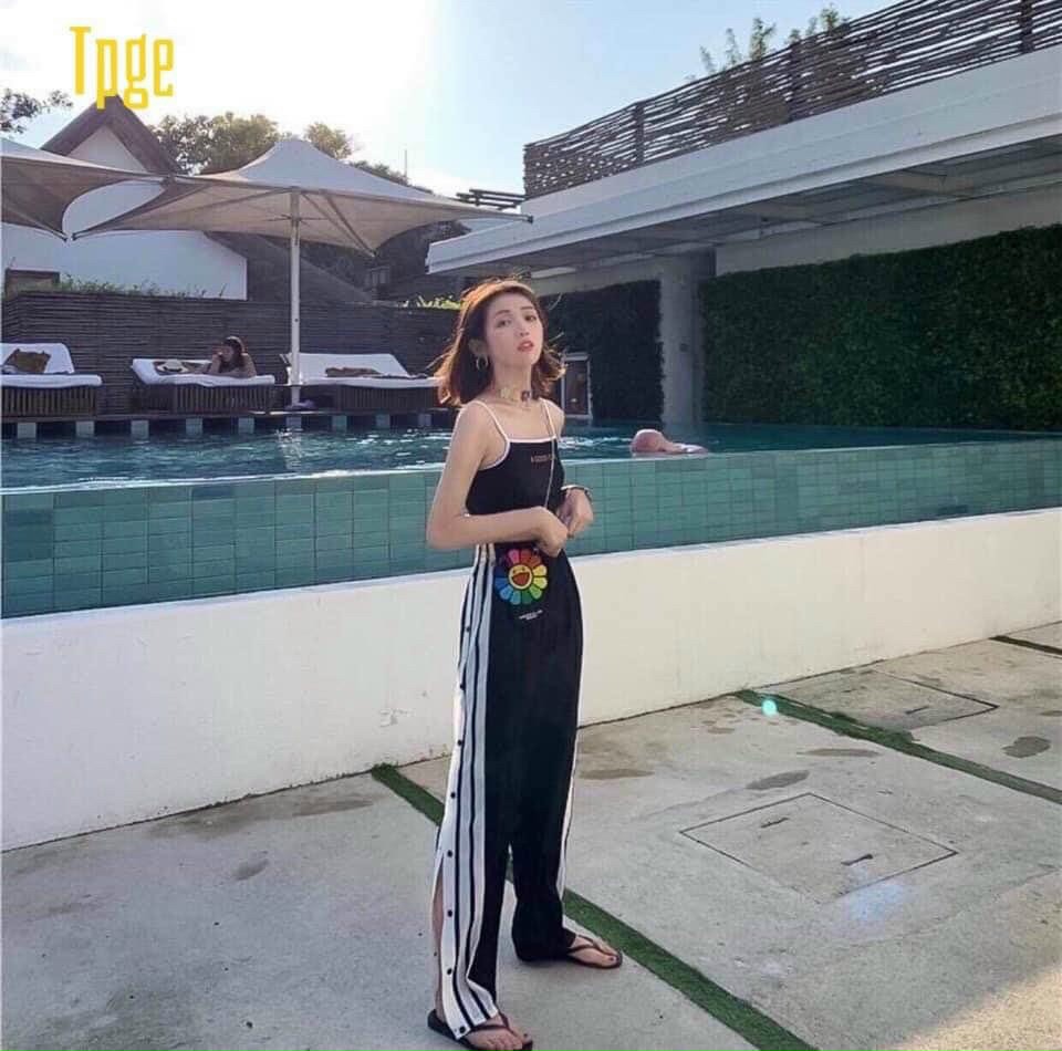 QUẦN ỐNG RỘNG XẺ TÀ CÚC BẤM STYLE CÁ TÍNH