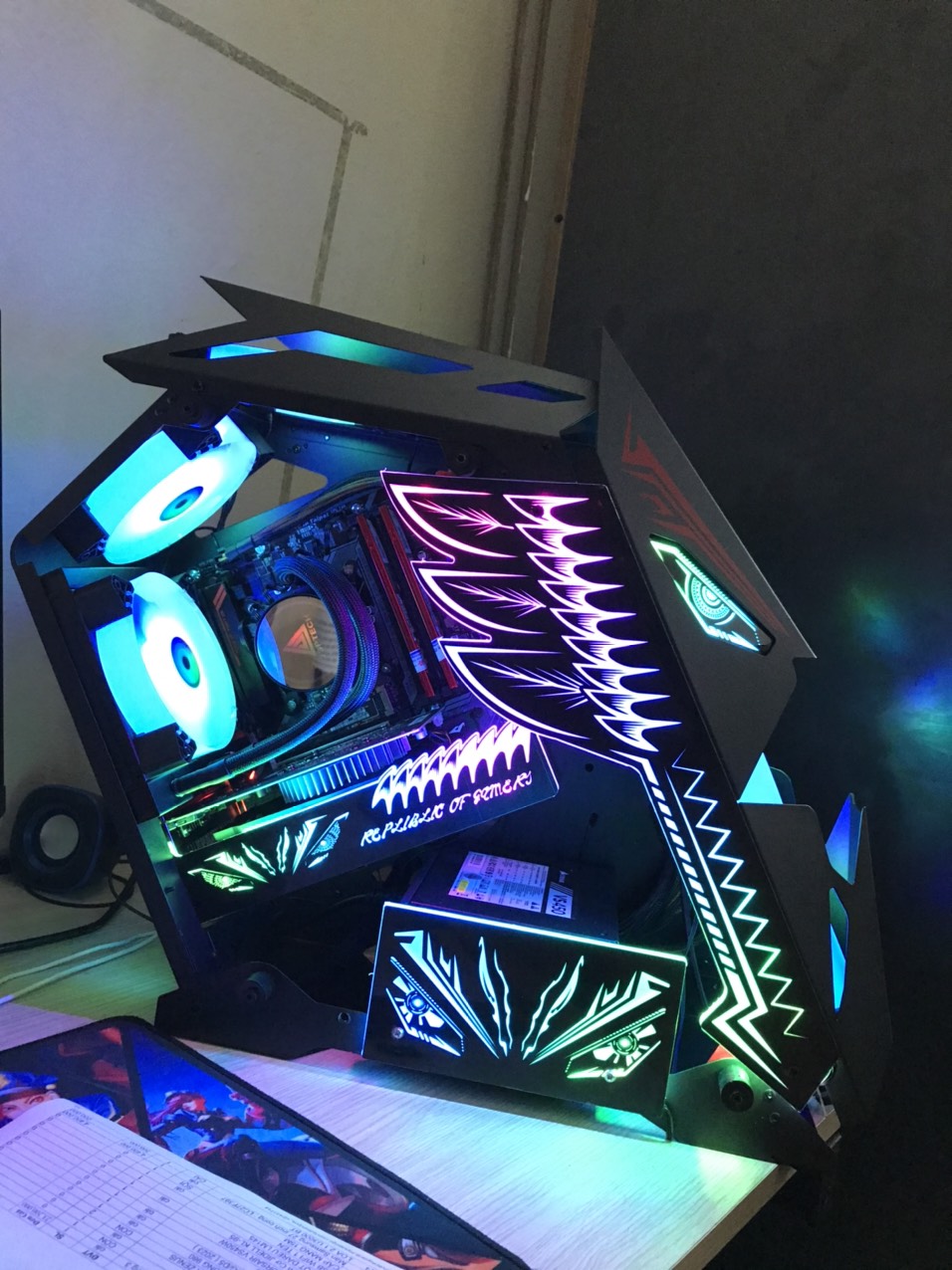 VỎ CASE VSP ESPORT GAME ES3 + 5 FAN LED