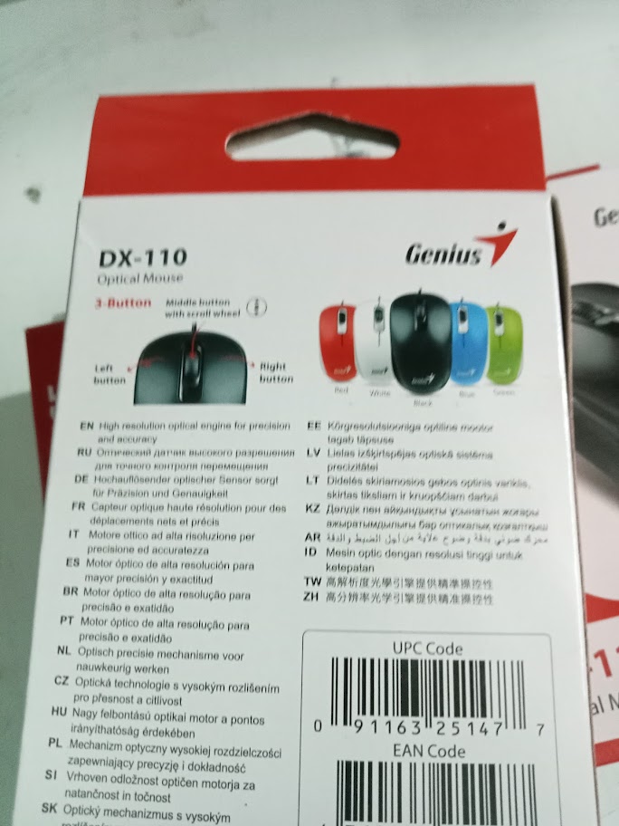 Chuột quang có dây Genius DX-110 (Màu đen)