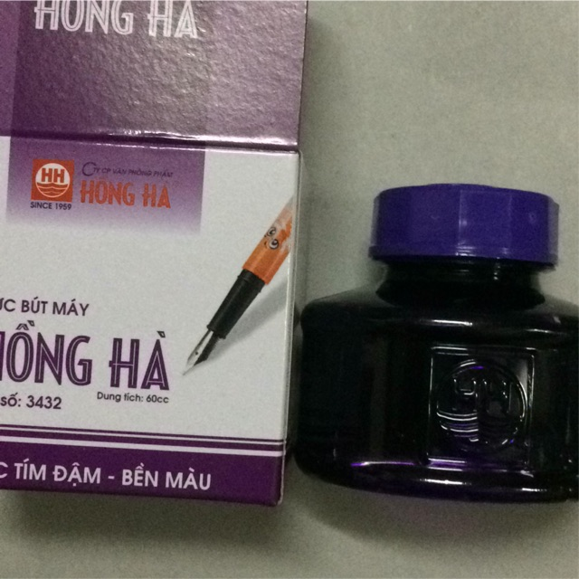 1 Lọ Mực Hồng Hà Xanh Đen Đỏ Tím