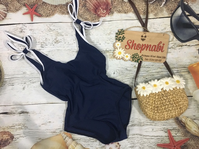 [HCM]Bikini 1 mảnh nơ vai dễ thương có 4 màu