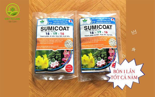 [HCM]Phân tan chậm SUMICOAT 16-19-16 bịch 100gr