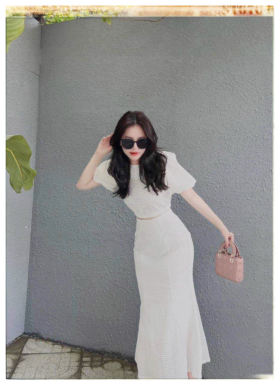 Set Áo Tay Phồng&Chân Váy Đuôi Cá