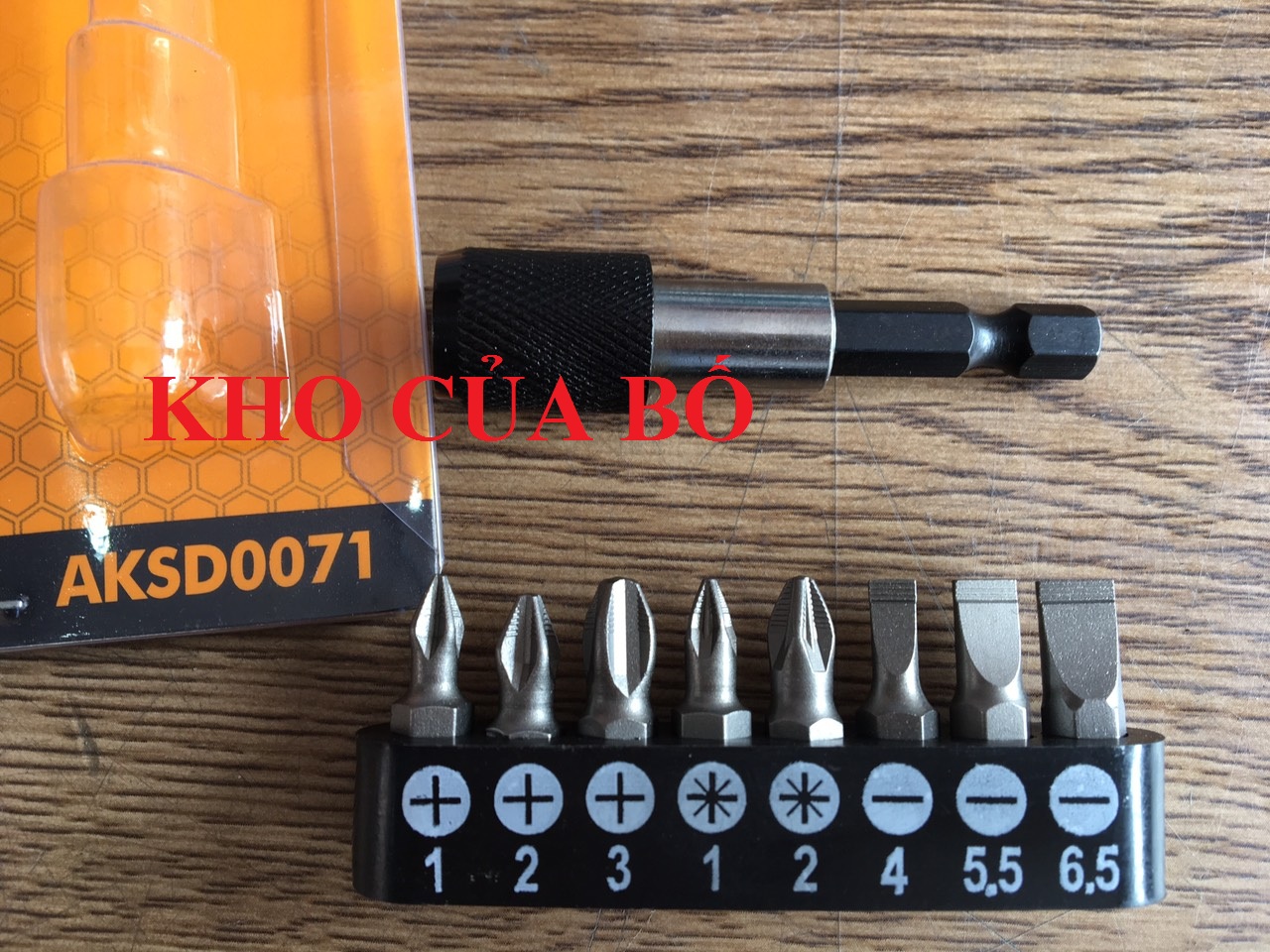 Bộ 9 đầu tua vít ingco AKSD0071