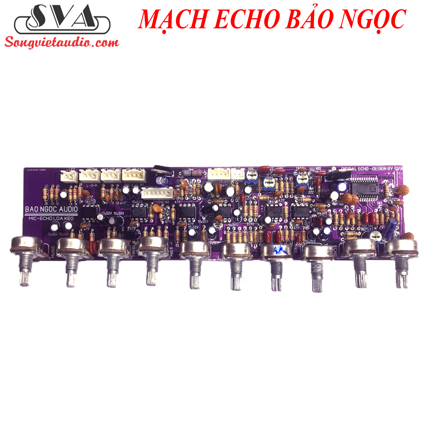 Mạch music echo cho loa kéo - kèm dây